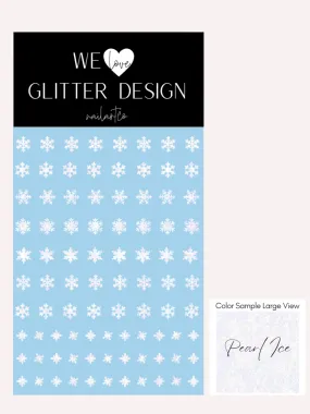 Snowflakes Small Nail Decal | Pearl Ice