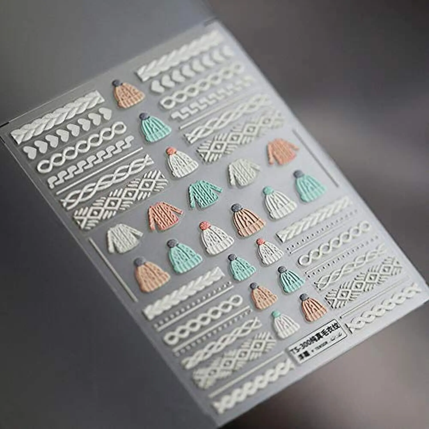 Sunfairy 4 Sheet / Set Nails Decal DIY Nail Art 3D Acrylic Engraved Nail Sticker Nail Art Decoration