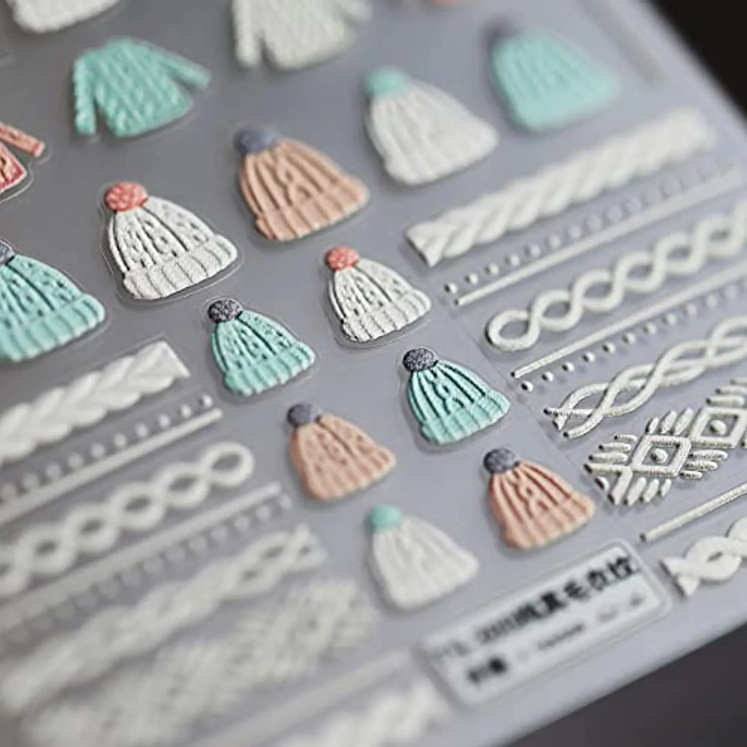 Sunfairy 4 Sheet / Set Nails Decal DIY Nail Art 3D Acrylic Engraved Nail Sticker Nail Art Decoration